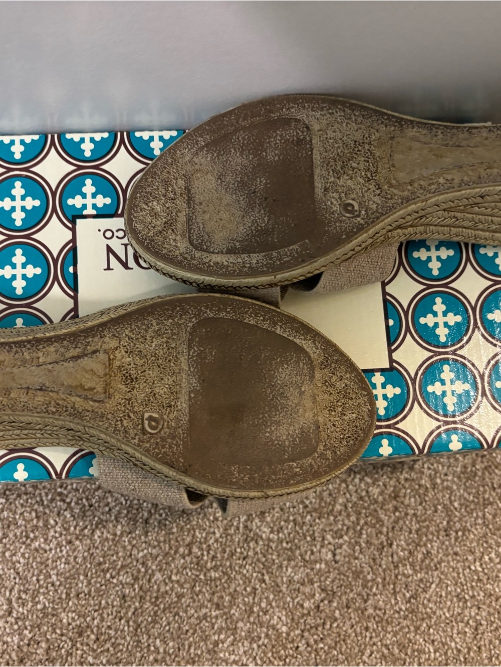 CHARLESTON SHOE CO. Beige Crisscross Ankle-Strap Sandals - Picture 5 of 8